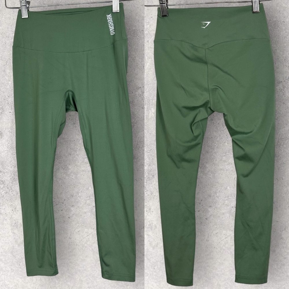 Gymshark Green Leggings Athletic Fitness High Rise Running Pants‎ Tights Size S